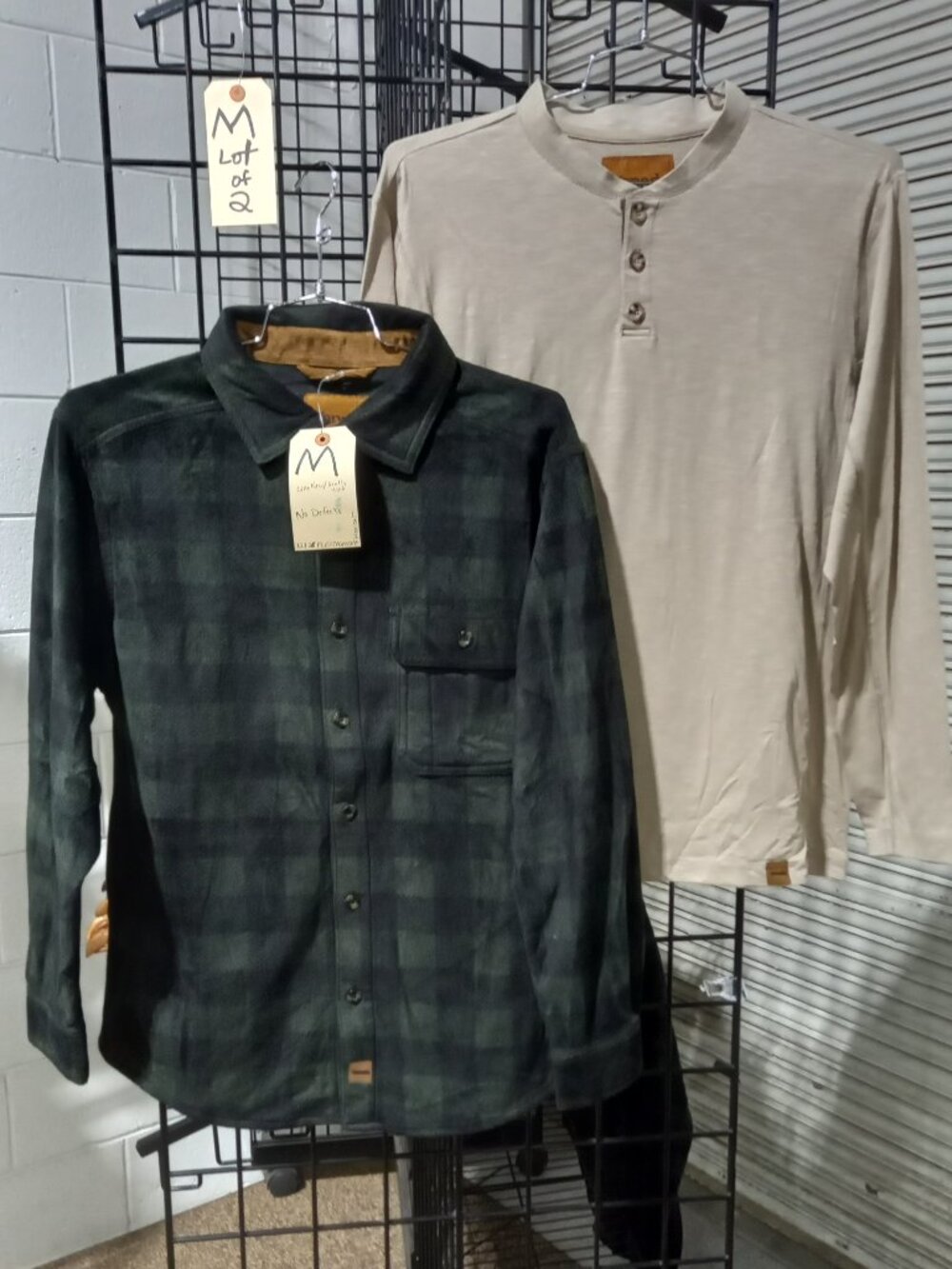 Men's Long Sleeve Fleece Shirt + Long Sleeve Flex Henley | Medium